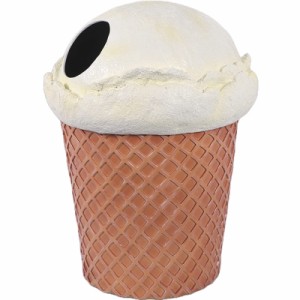 オブジェ 小さなアイスクリームのゴミ箱ダストボックス Ice Cream Cone Trash Can