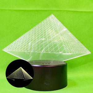 テーブルライト ピラミッド アクリル スタンド ライト LED イルミネーション 卓上ライト vaporwave インテリア 照明 パーティー ホビー 