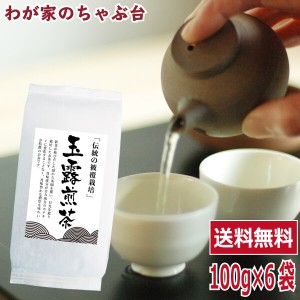 送料無料 玉露 煎茶100g×6袋セット 　　 　お茶 緑茶 煎茶 茶 茶葉 お茶葉 国産 被覆茶 健康 健康茶 一番茶 新茶 色 香り うがい ウイル