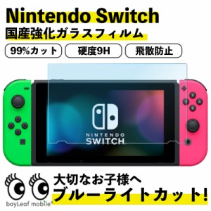 Nintendo Switch ニンテンドースイッチ ブルーライトカット 目に優しい 強化ガラスフィルム 液晶保護 飛散防止 ラウンドエッジ 0.3mm