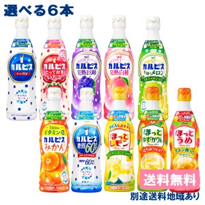 【アサヒ】カルピス ほっと 希釈用 プラスチックボトル 選べる6本セット 470ml x 6本 （1本 x 6種類） 【送料無料】【別途送料地域あり】