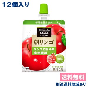 コカ・コーラ ミニッツメイド 朝リンゴ りんご ゼリー飲料 パウチ 180g x 12個 送料無料 別途送料地域あり