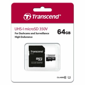 microSDカード ドライブレコーダー対応高耐久 64GB トランセンド TS64GUSD350V UHS-I U1 マイクロSD