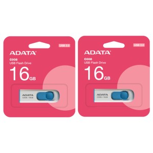 「2本セット」 USBメモリ 16GB 5年保証 USB2.0 スライド式 AC008-16G-RWE USB A-DATA