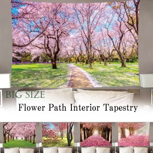 タペストリー 特大 桜 桜並木 お花見 インテリア 春 おしゃれ 風景 景色 絶景 大判 大きい 癒し 部屋 飾り付け 季節 ポスター オンライン