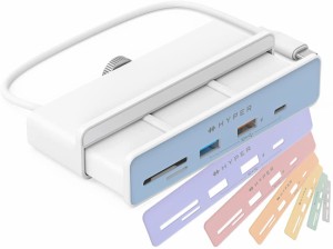 HyperDrive 6in1 USB-C Hub for iMac 24インチ [ type-c 一体型 拡張 クランプ式USB-Cハブ 6つのポート ] 2021 imac ハブ HP-HD34A8 /在