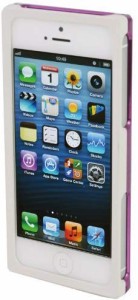 iPhone5s アイフォン5s アルミバンパー ケース Pure White & Shiny Purple WNDRE-112 / 在庫限り / アイフォンse スマホケース bumper ホ