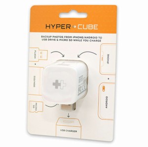 HYPER iOS / Android 自動バックアップ用リーダ HP-HDHC Hyper+Cube ( ハイパープラスキューブ ) 充電しながらバックアップ micro SD USB