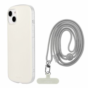 iPhone 14 Plus 6.7inch 超軽量・極薄・耐衝撃 ハイブリッドケース LN-IA22PLSWH ホワイトベージュ LEPLUS NEXT 「PALLET AIR STRAP」 ( 