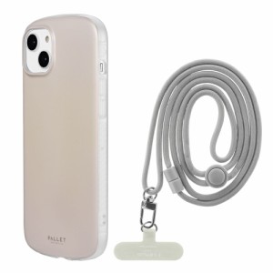 iPhone 14 Plus 6.7inch 超軽量・極薄・耐衝撃 ハイブリッドケース LN-IA22PLSGG グレージュ LEPLUS NEXT 「PALLET AIR STRAP」 ( ショル