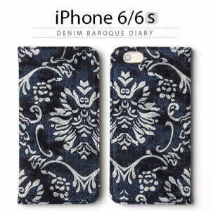 1000円ポッキリ 送料無料 iPhone6s, iPhone6 ケース zenus Denim Baroque Diary ブルー 手帳型 Z9438i6S /在庫あり/ スマホケース デニム