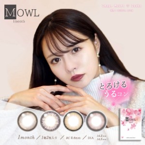 カラコン MOWL 1箱2枚入り 度なし 度あり カラーコンタクト 1ヶ月 当日発送 送料無料 Monthly マンスリー 新発売