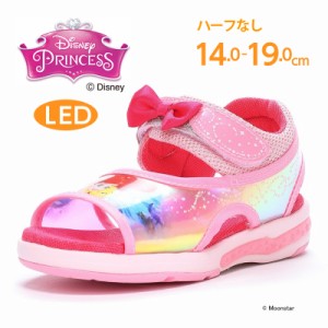 13日限定クーポン10%OFF ★4月発売★ 春夏新作 送料無料 ディズニー プリンセス 子供靴 DN C1332 ピンク ディズニープリンセスのLED 光る