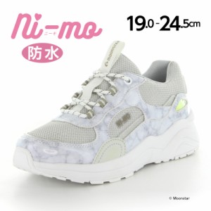 ≪セール≫ムーンスター ニーモ 子供靴 ジュニア スニーカー NM J048 グレイ moonstar シューズ 厚底 防水 女の子 かわいい_100sen