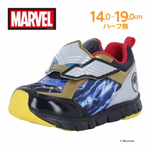 ≪3/14 20時値下！50%OFFセール≫秋冬新作 マーベル ソー 子供靴 キッズ スニーカー MV 016 シルバー MARVEL 2E 抗菌防臭 かっこいい 男