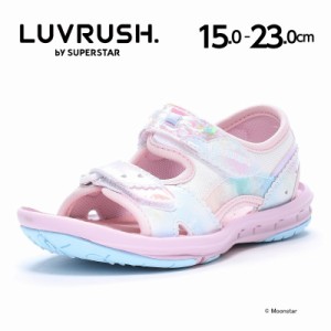 ★4月発売★ 春夏新作 送料無料 ムーンスター スーパースター 子供靴 サンダル LV 1174 マルチ 女の子 サマーシューズ 保育園 幼稚園 小