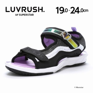 ★4月発売★ 春夏新作 送料無料 ムーンスター スーパースター 子供靴 サンダル LV 1175 ブラック 女の子 サマーシューズ 黒 小学生 海 プ