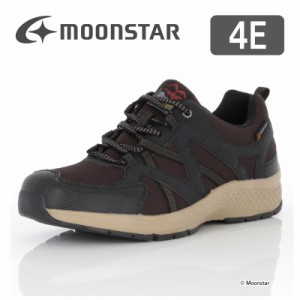 送料無料 ムーンスター メンズ ウォーキング スニーカー SPLT M195 チャコール moonstar 幅広4E 防水 抗菌防臭 シューズ 靴 父の日 梅雨_