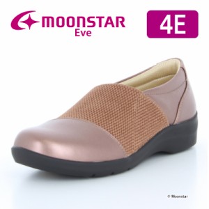 ≪セール≫ムーンスター イブ レディース カジュアル コンフォートシューズ EVE 304 ピンク moonstar EVE 幅広4E 軽い 柔らかい 軽量設計