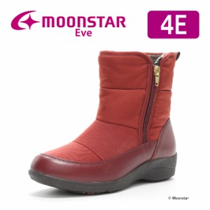 ≪5/20 20時値下！50％OFF≫ムーンスター イブ レディース ウィンター シューズ  EVE FGL094 ワイン moonstar 幅広4E 防水 防滑 防寒 ブ