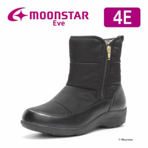 〔10%OFFクーポン配布中〕送料無料 ムーンスター イブ レディース ウィンター シューズ EVE FGL094 ブラック 黒 moonstar 幅広4E 防水