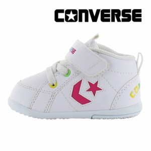 クーポン10%OFF ★6月19日発売★ 送料無料 2024秋冬新作 コンバース CONVERSE 子供靴 ベビーシューズ ミニ インチスター ホワイト/ピンク