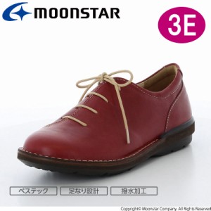 ≪5/20 20時値下！50％OFF≫ムーンスター レディース コンフォートシューズ SLアワセ01 チェリー moonstar Slow Factory 3E 日本製 本革 