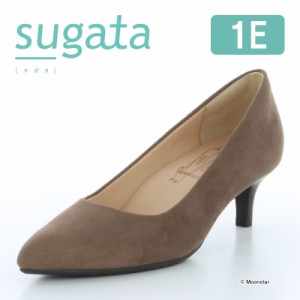 送料無料 ムーンスター レディース パンプス 靴 MS SGT361 スエードベージュ sugata とんがり5cmヒールパンプス