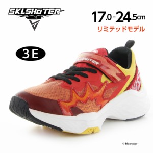 送料無料 公式限定 ムーンスター スキルシューター 子供靴 キッズ スニーカー SK 0012 レッド 爆スキル moonstar SKLSHOTER 幅広3E 抗菌