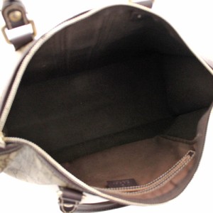 PVC ベージュ ハンドバッグ 190259 レザー GGプラス ミニボストン 【中古】 グッチ ユニセックス ブラウン GUCCI