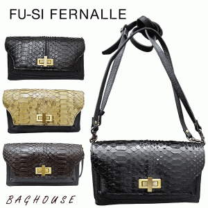 フーシフェルナーレ FU-SI FERNALLE パイソン Sun remy サンレミー ２WAY お財布ポシェット ミニショルダーバッグ ウォレット ヘビ革 蛇