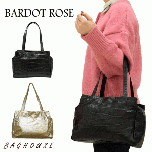 レディース 日本製 トートバッグ BARDOT ROSE バルド ロゼ ジェントルクロコ ボストン 肩掛けバッグ レガロ REGALO 牛革 レザー B5対応 