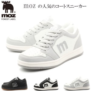 moz モズ  ローカットスニーカー コートタイプ  スニーカー レディース 軽量 おしゃれ ウォーキング ランニング 3E 通勤 通学 レースアッ