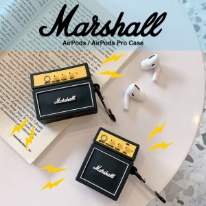 Marshall アンプ AirPods AirPods Pro ケース 第3世代 ブラック マーシャル エアポッズ プロ カバー ワイヤレス イヤホン ヘッドホン iPh