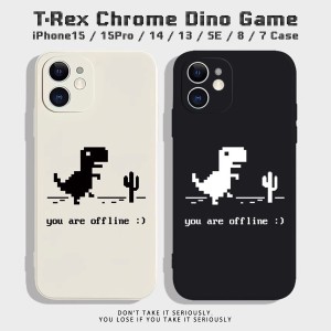 恐竜ゲーム iPhone15 iPhone14 iPhone13 iPhoneSE ケース カバー Google Chrome グーグル 恐竜 ティラノサウルス T-REX オフライン GAME