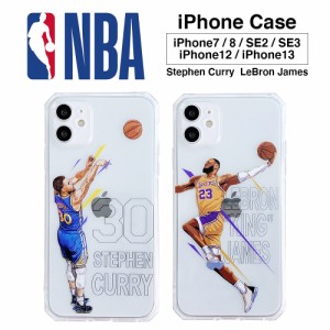 NBA iPhone14 iPhone13 iPhoe12 iPhoneSE ケース レブロンジェームズ ステフィンカリー バスケットボール アイフォンケース  透明 液晶保