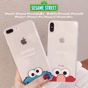 セサミストリート iPhone クリアケース iPhone12 iPhone11 iPhoneXR iPhoneXS Pro mini エルモ クッキーモンスター 透明 ケース カバー