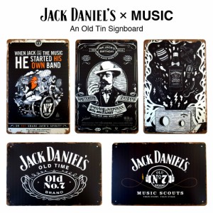 ジャックダニエル ミュージック ブリキ看板 A4サイズ アメリカン雑貨 Jack Daniels バー ライブ 音楽 サインボード ポスター