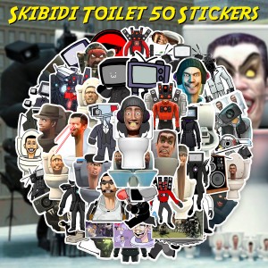 Skibidi Toilet スキビディトイレ ステッカー 50枚セット PVC 防水 シール 大量 ホラー CGアニメ FPS ゲーム 映画 アニメ youtube