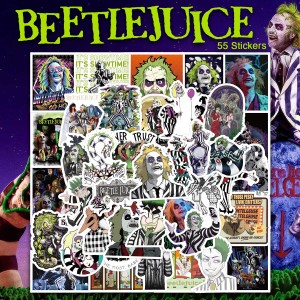 Beetle Juice ビートルジュース ステッカー 55枚セット PVC 防水 シール クラシック 映画 ホラー コメディ ミュージカル ティムバートン