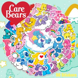 ケアベア ステッカー 50枚セット PVC 防水 シール Care Bears アメリカ くま クマ テディベア キャラクター グッズ アニメ 映画