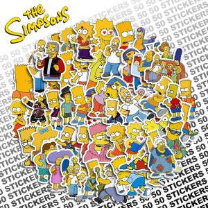 シンプソンズ ステッカー 50枚セット PVC 防水 シール 大量 the Simpsons アニメ キャラクター ホーマー バート スーツケース ノートパソ