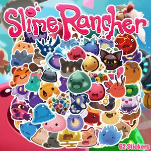 スライムランチャー ステッカー 62枚セット Slime Rancher PVC 防水 シール 大量 ゲーム スライム 育成 牧場 シューティング