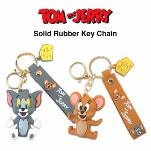 トムとジェリー 立体 マスコット キーホルダー ストラップ付き キーリング TOM & JERRY