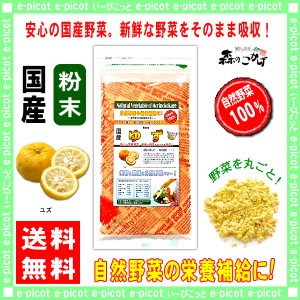 A 国産 ゆず 【粉末】 100g やさい パウダー 100％ 送料無料 北海道 沖縄 離島も可 森のこかげ 健やかハウス 野菜粉末 柚子 ユズ 売筋粉