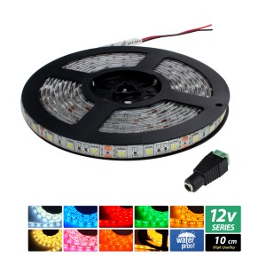 ハイクオリティ LEDテープライト 防水 12V 10cm 3チップ 白ベース 高品質 間接照明 インテリアテープライト