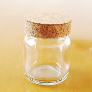 ガラス瓶　ＡＢＫ４　スクリューキャップ付（コルク）　　びん　蓋付き　容器