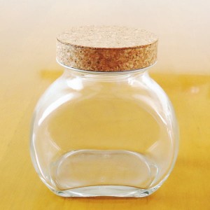 ガラス瓶　ＡＢＫＴ６　スクリューキャップ付（コルク）　　容器　びん　蓋付き瓶 