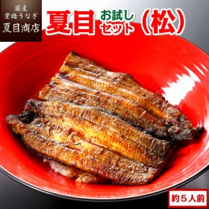 うなぎ 国産 お試し夏目セット 蒲焼き(松) 3種類の蒲焼きが入って約5人前 豊橋うなぎ ウナギ 鰻 送料無料 母の日 父の日 お祝い 誕生日 