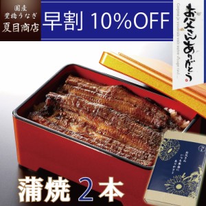 5月末迄 通常5,715円→早得 5,143円 うなぎ 国産 早割 父の日 ギフト 蒲焼き 115-130g×2尾 中サイズ 約2人前 送料無料 送料無料 豊橋う